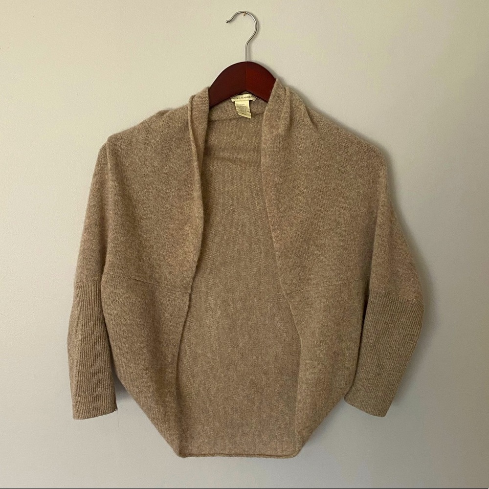White and Warren Cashmere cardigan shrug m/l
